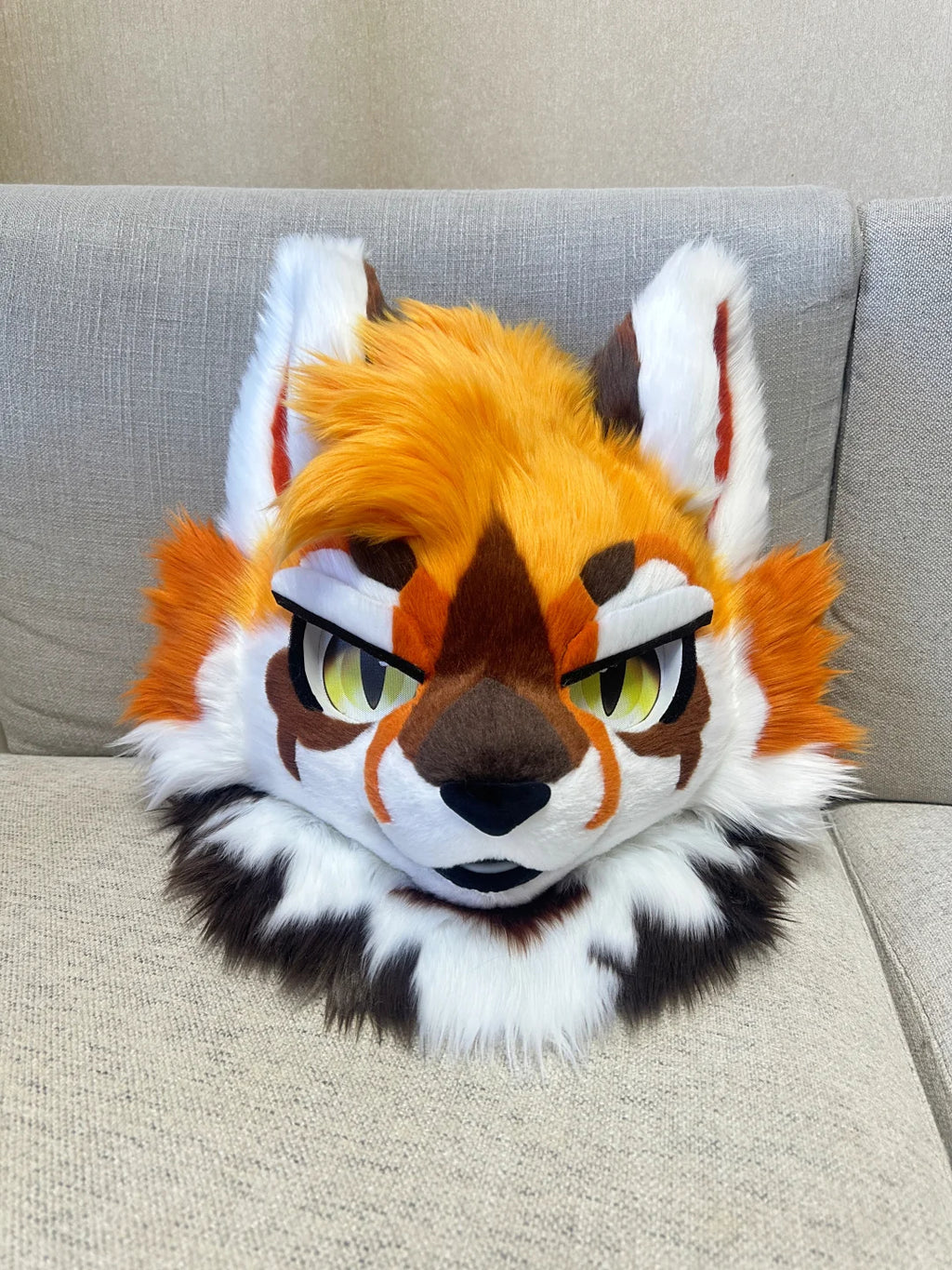Yis Cosplay Orange Fox Kemono Style Custom Fursuit Head