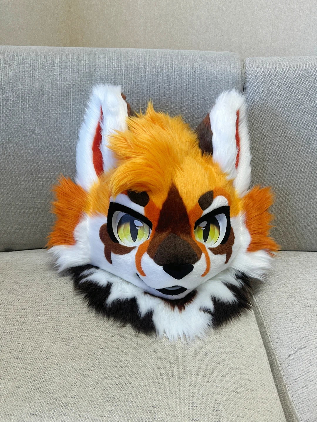 Yis Cosplay Orange Fox Kemono Style Custom Fursuit Head