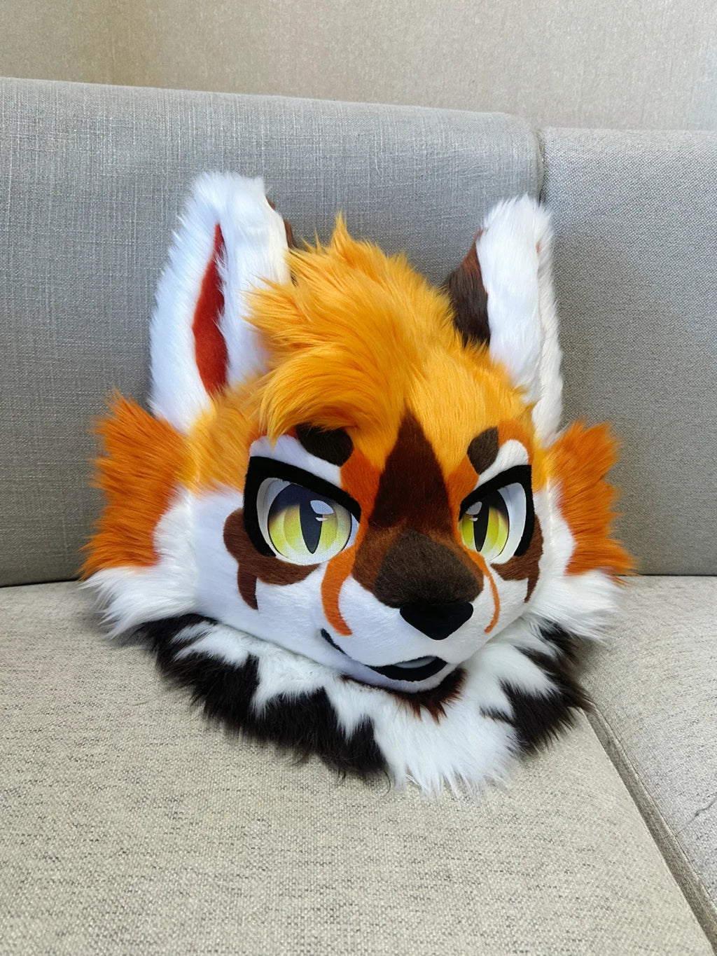 Yis Cosplay Orange Fox Kemono Style Custom Fursuit Head